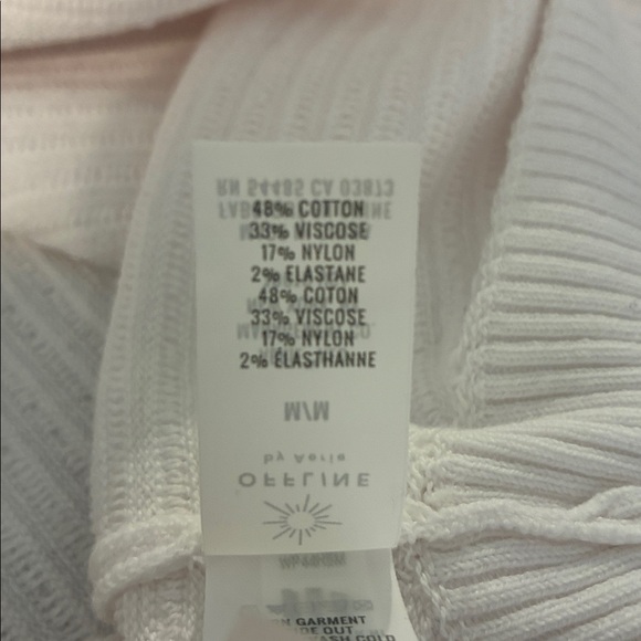 Aerie Women's White Ribbed Half Zip Sweater - Picture 9 of 11